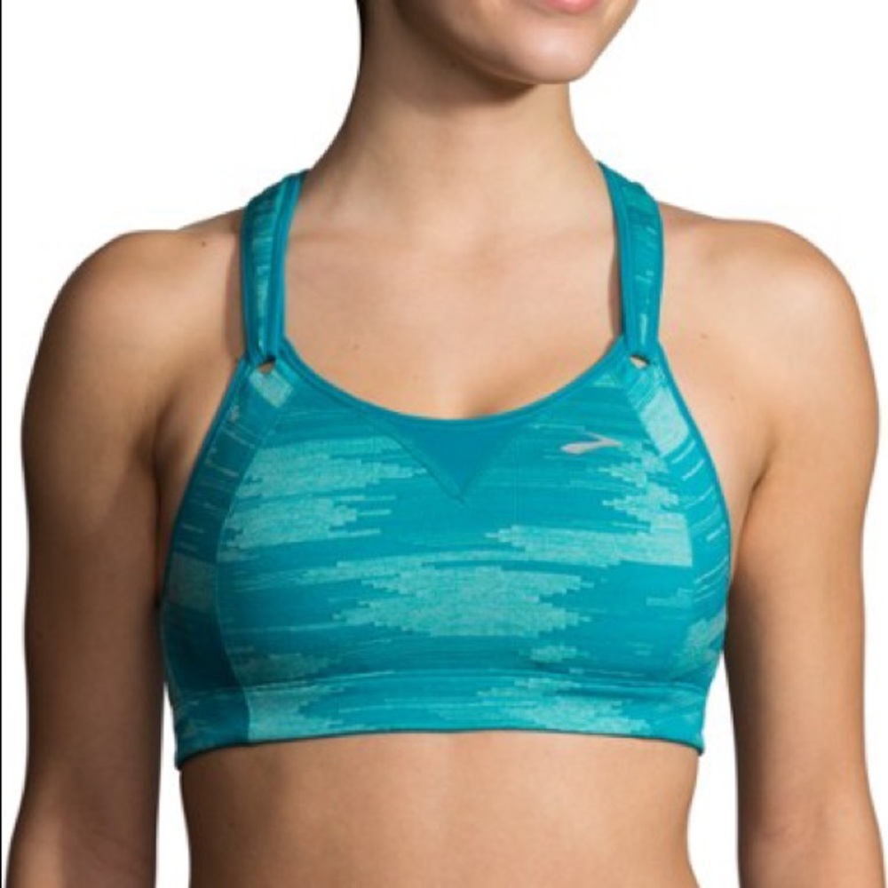 REI Brooks moving comfort Teal sports bra 36D
